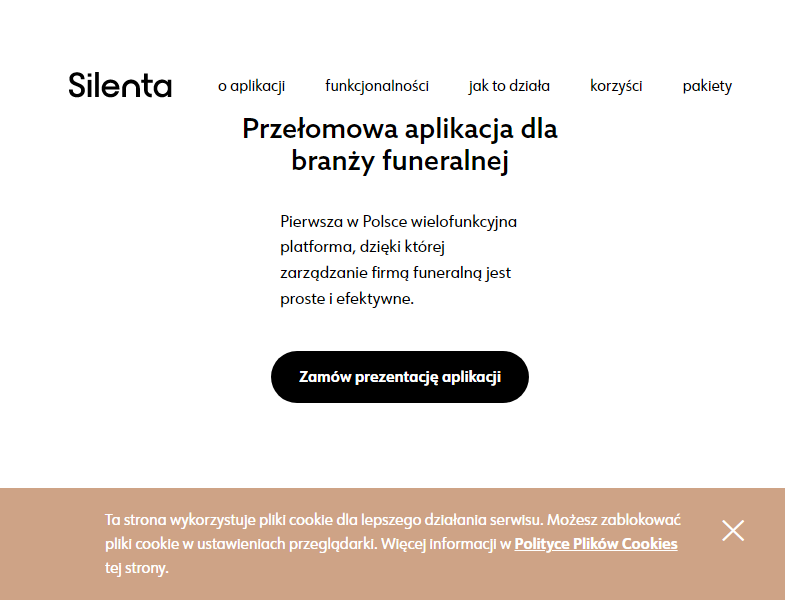 Aplikacja dla zakładu pogrzebowego